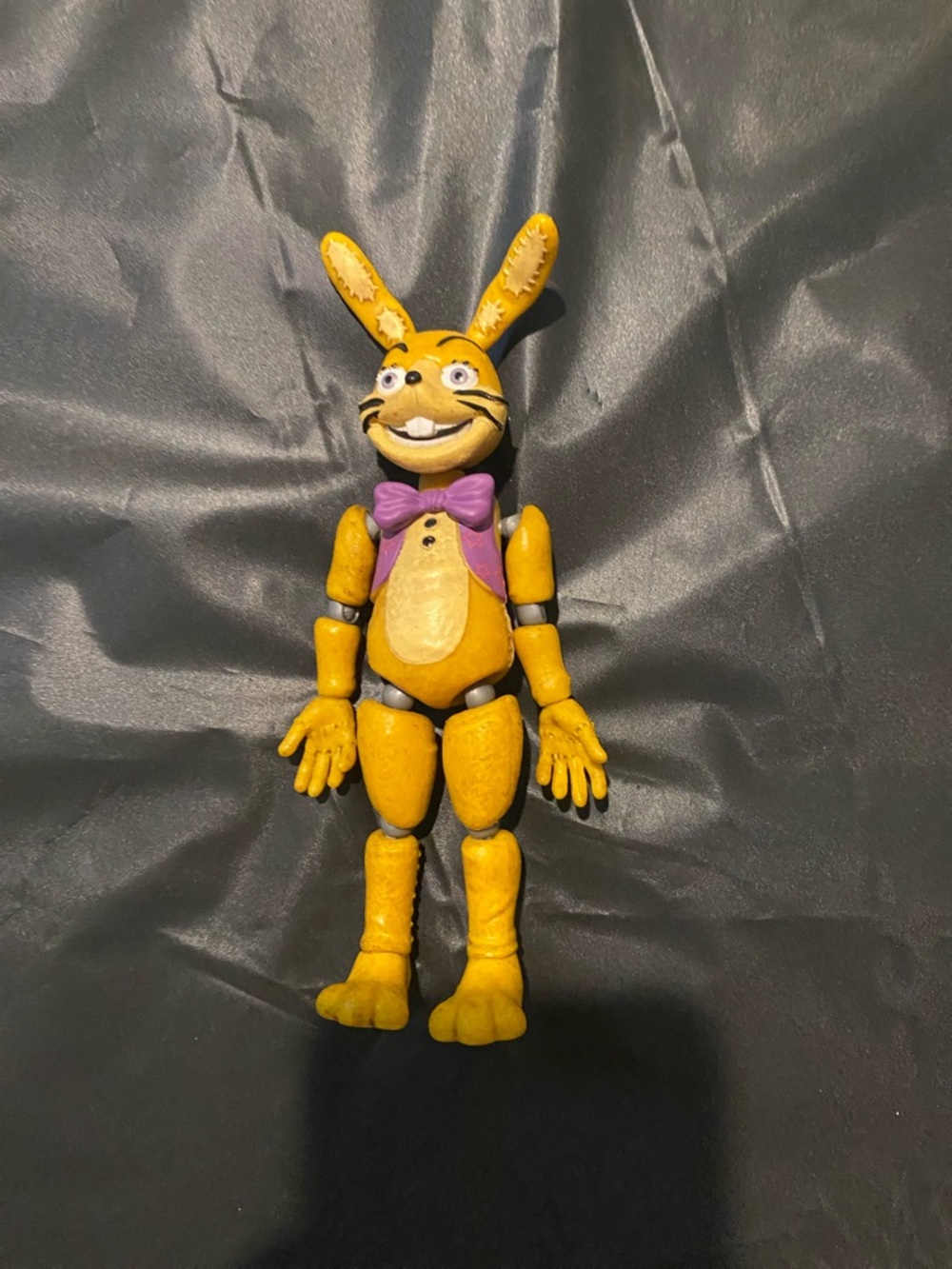 Yellow Bunny Action Figure with Purple Bow Tie - Kids Toys
